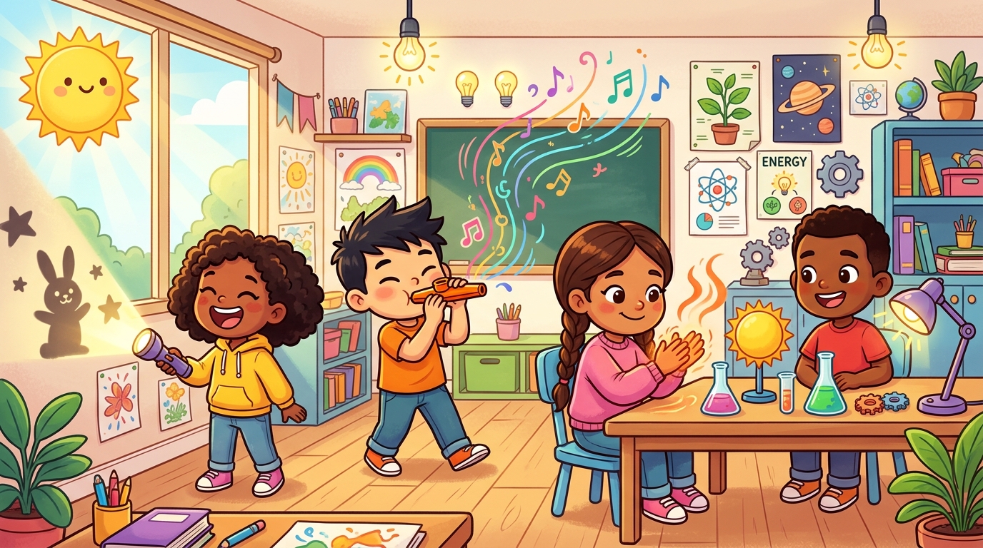 Forms of Energy for Kids: Light, Sound & Heat Activities & Lesson Plans