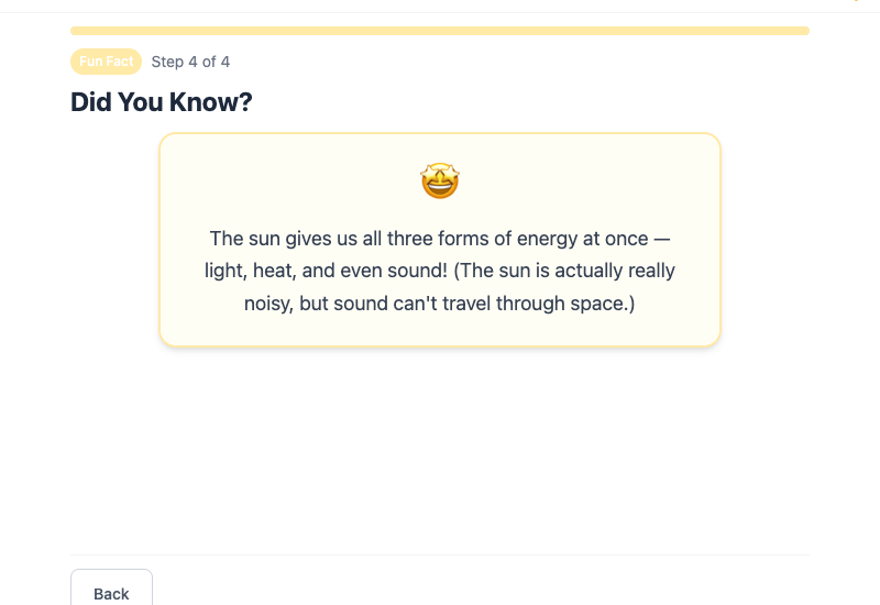 Vocabulary review with tap-to-flip flashcards